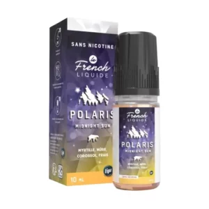 Midnight Sun Polaris de chez Le French Liquid 10ML. Myrtille, mûre et du corossol très juteux, doux et acide qui évoque litchi et mangue.